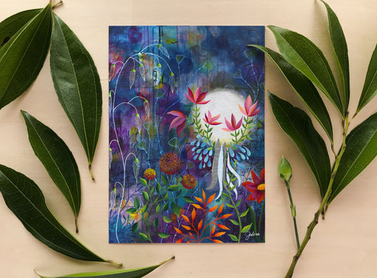 Night Bloom greeting card