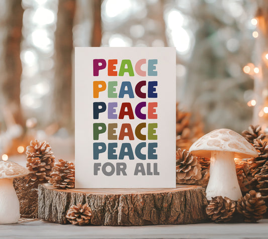 Peace for All holiday greeting card
