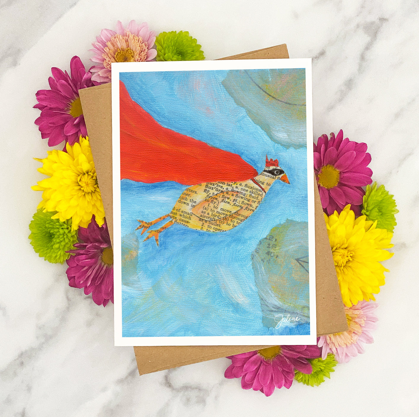 Super Chick greeting card