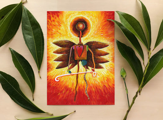 Warrior greeting card