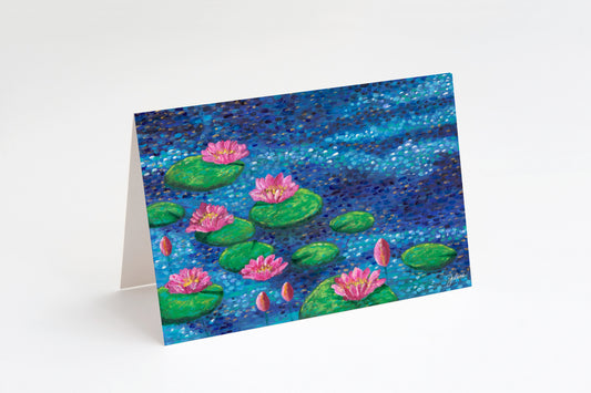 Waterlilies greeting card