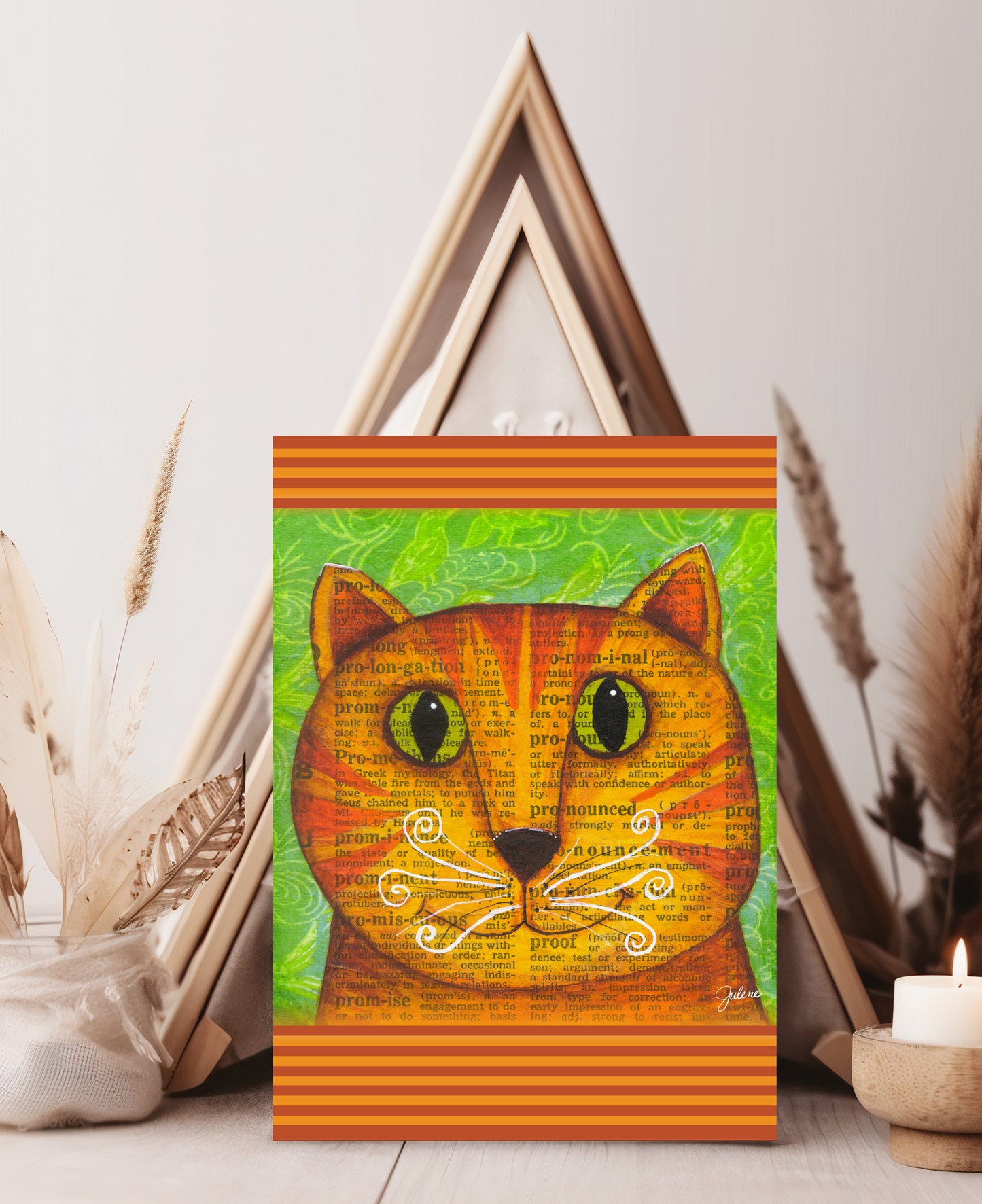 Orange Cat greeting card
