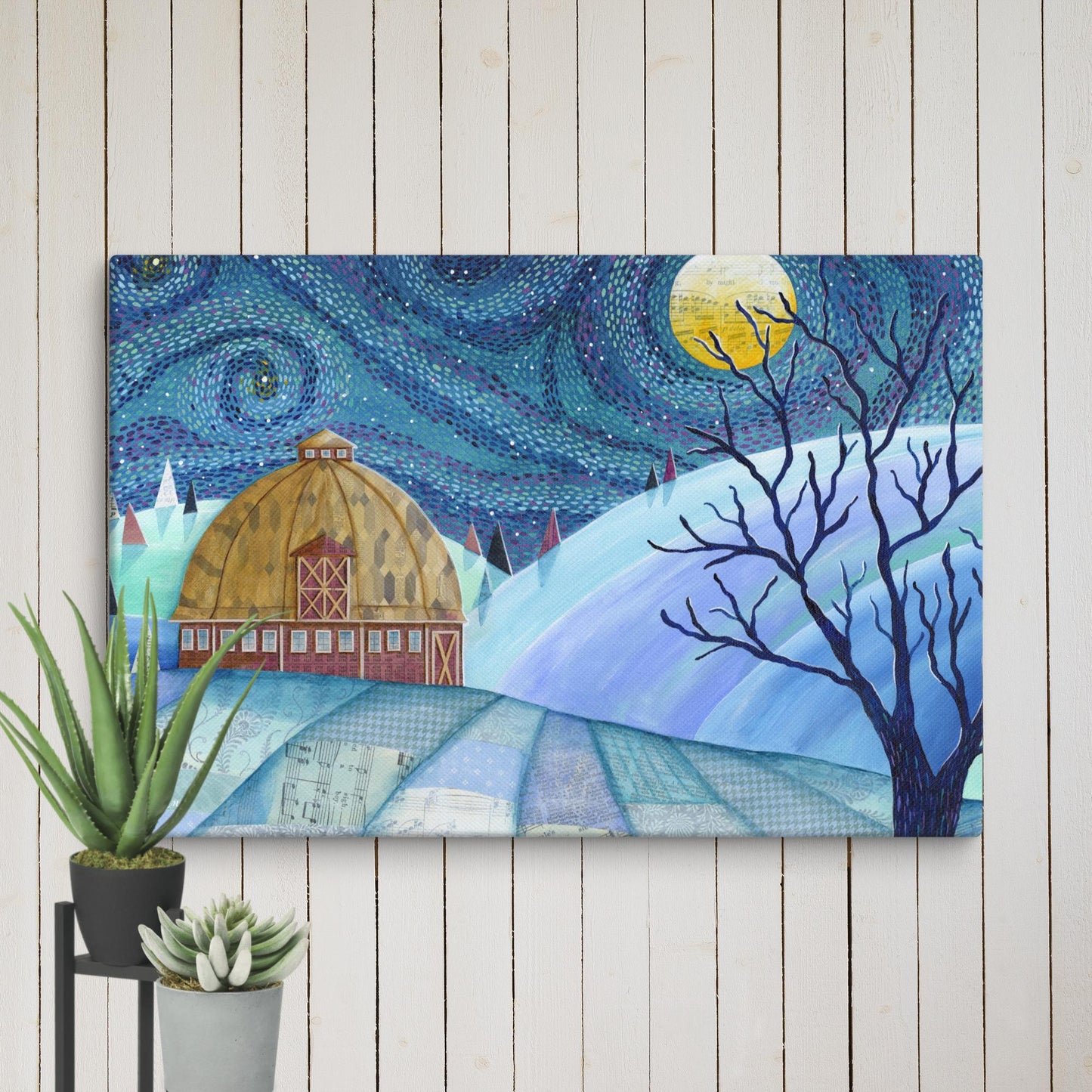 Dolce Notte sul Palouse Printed Canvas