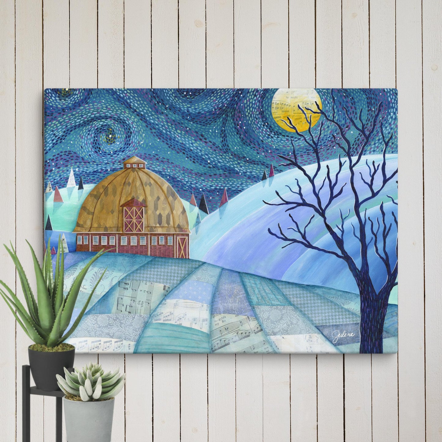Dolce Notte sul Palouse Printed Canvas