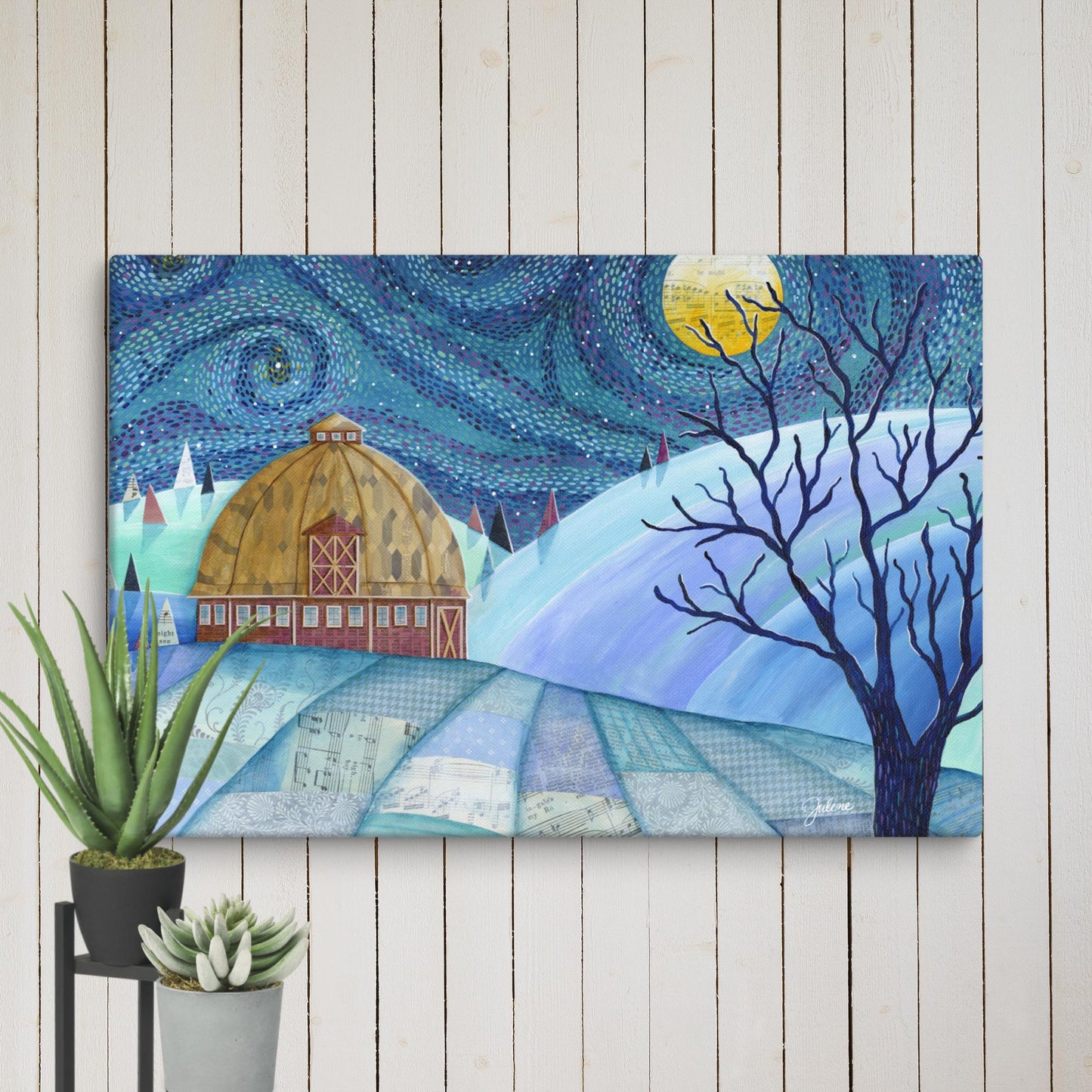 Dolce Notte sul Palouse Printed Canvas