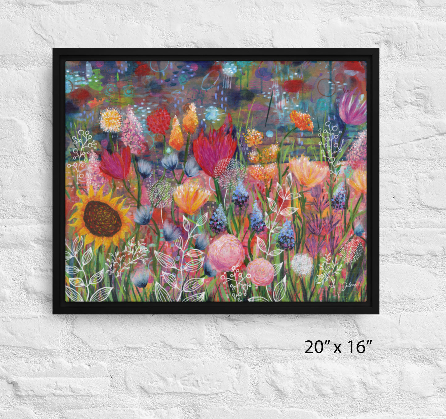 Flourish - framed printed canvas