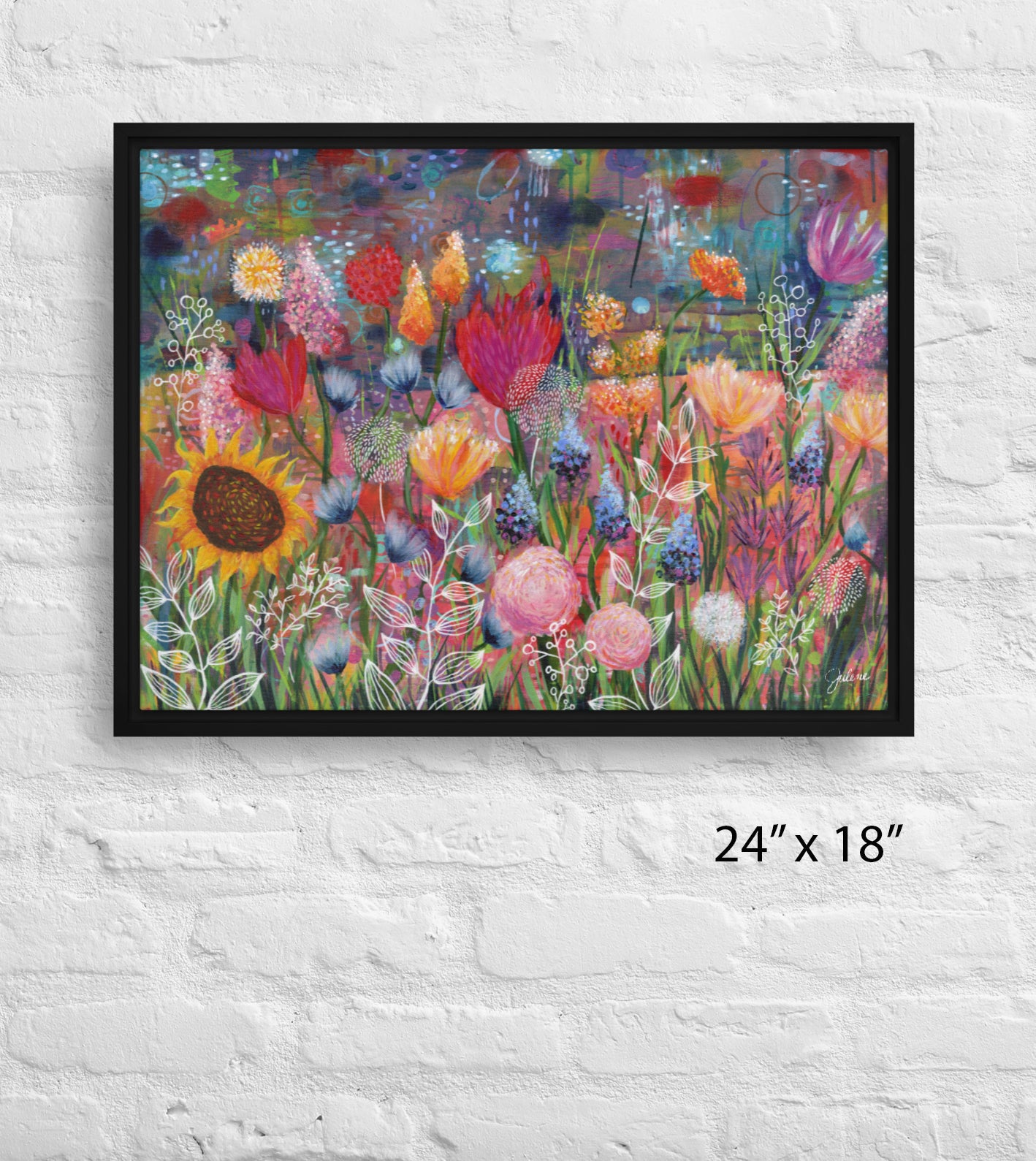 Flourish - framed printed canvas