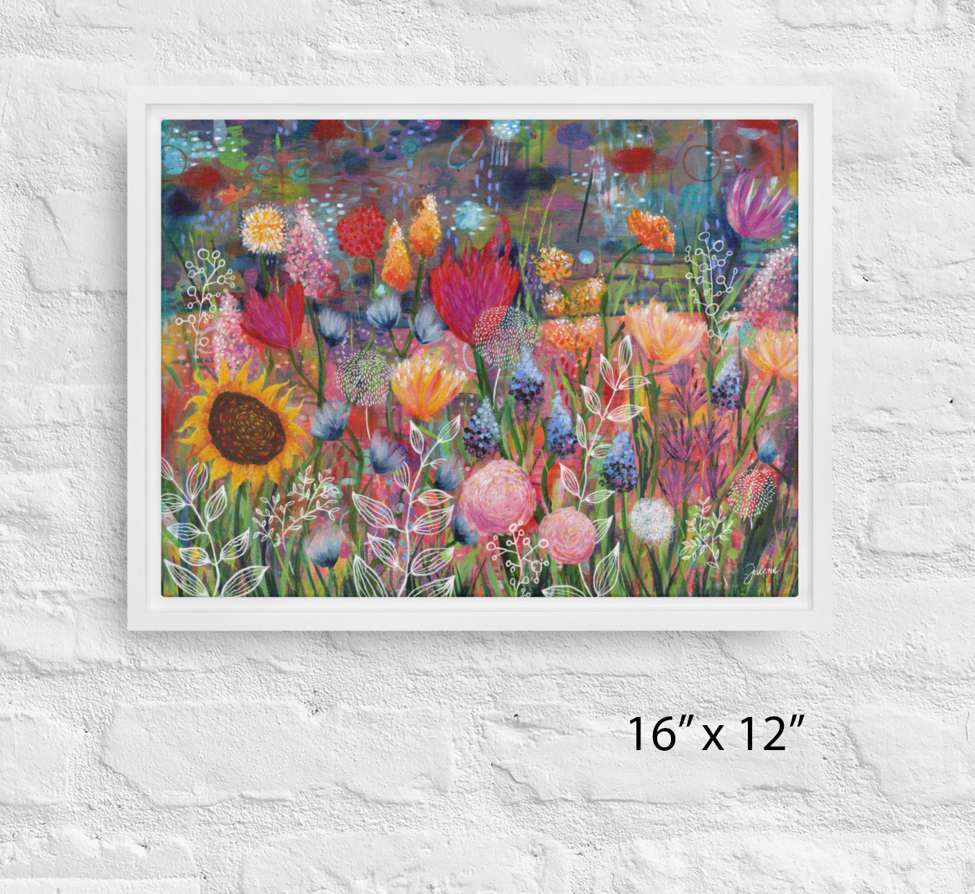 Flourish - framed printed canvas