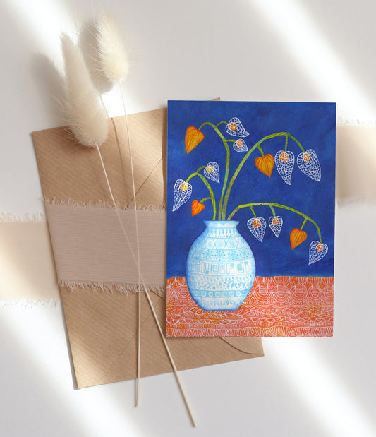 Lanterns & Lace greeting card