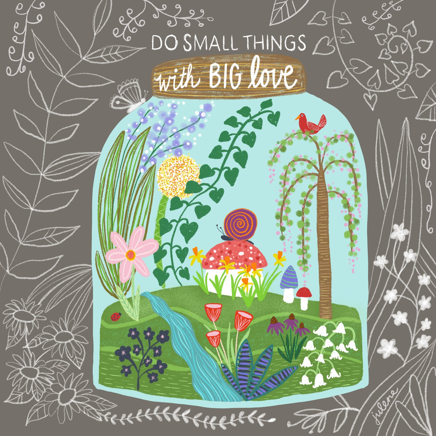 Big Love Garden Jar - Print