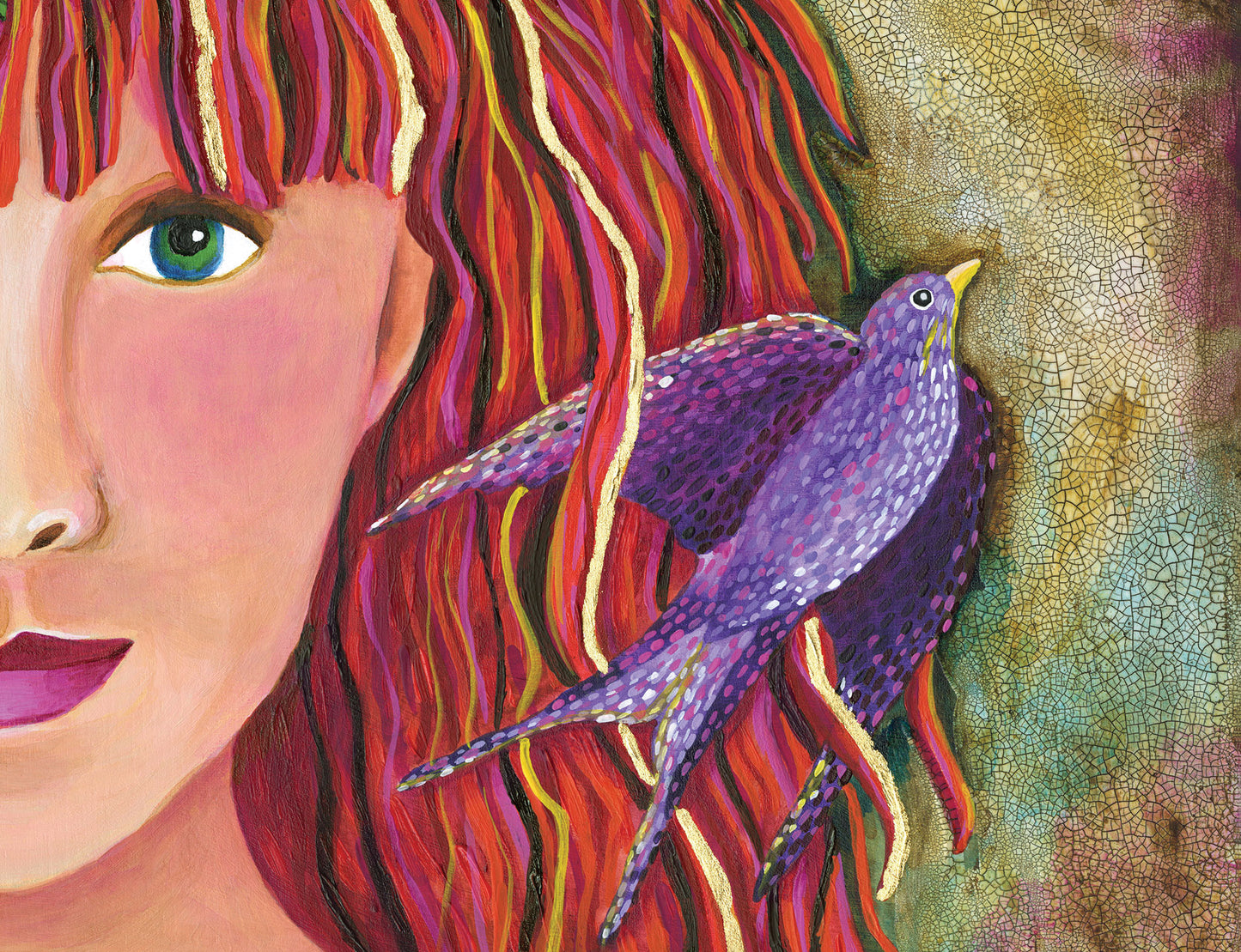 I see you. Bird nest in hair - Print