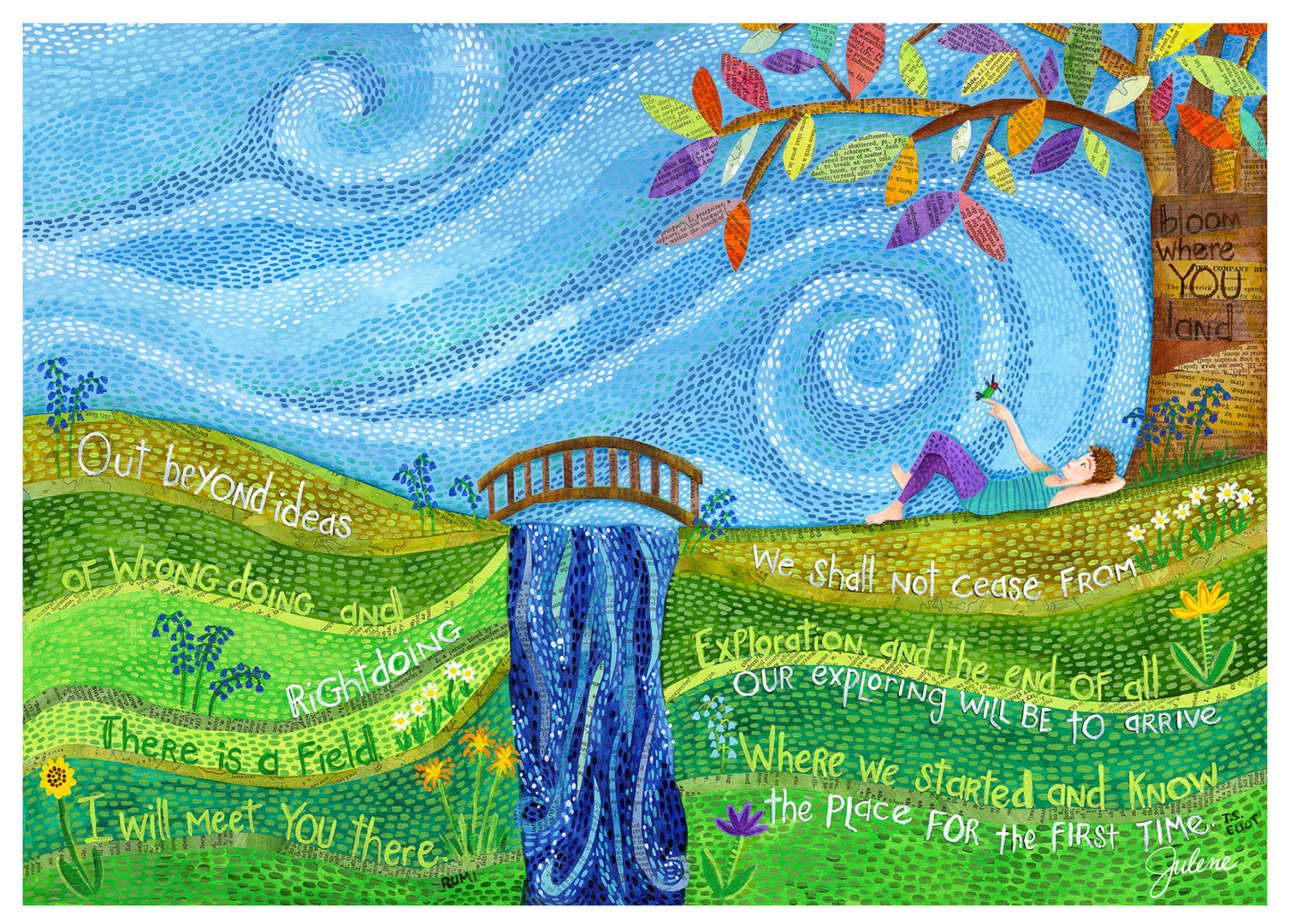 Bloom Where You Land greeting card