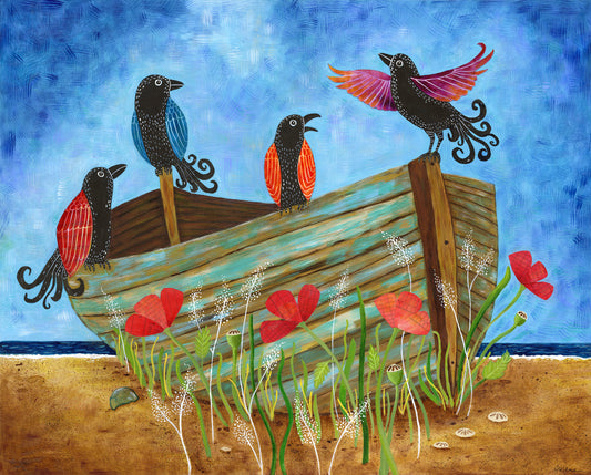 Crow Row Boat - Print