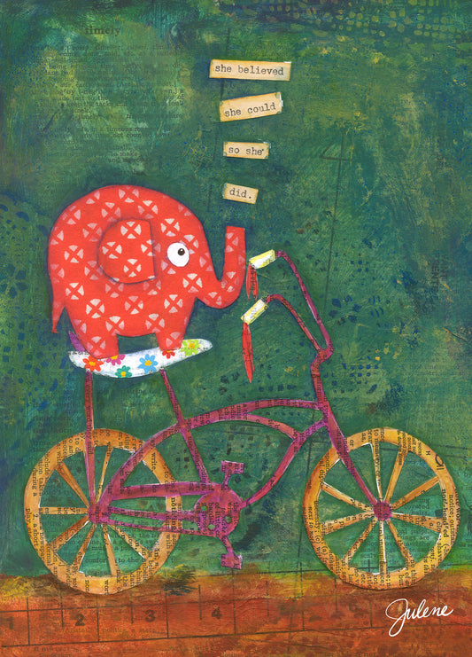 She Believed She Could greeting card