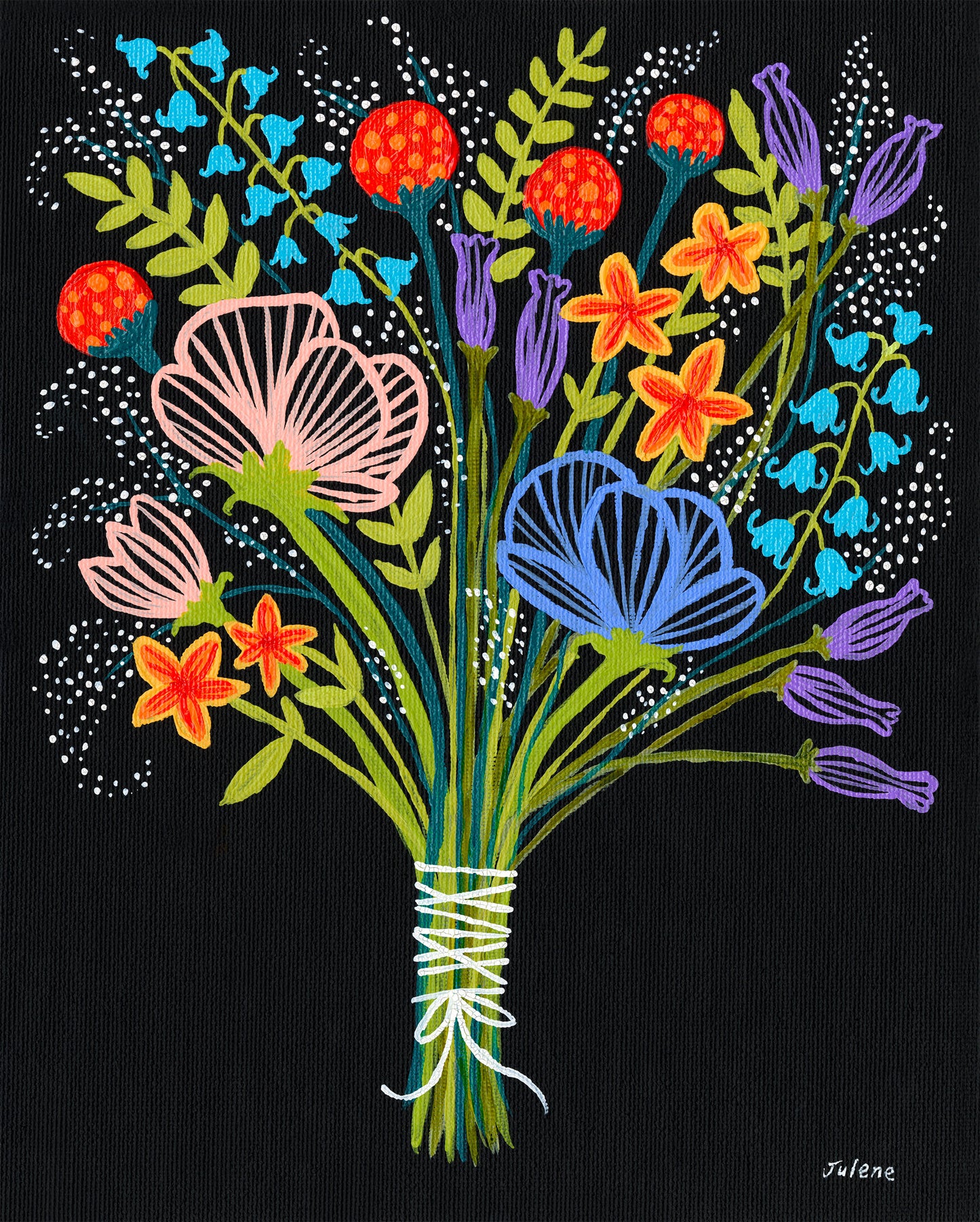 wildflower bouquet - Print