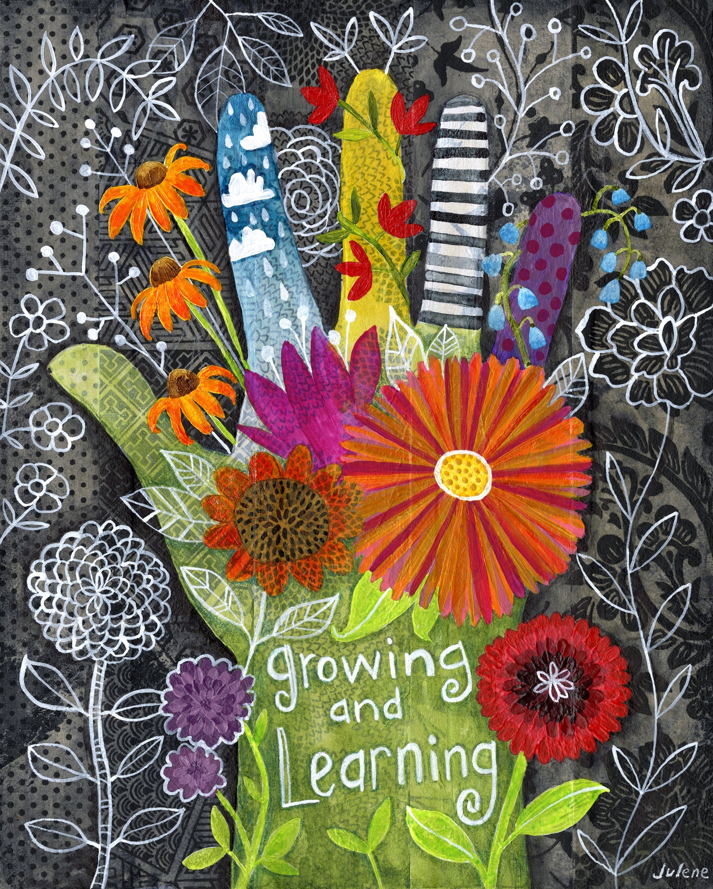 Growing & Learning Hand - print
