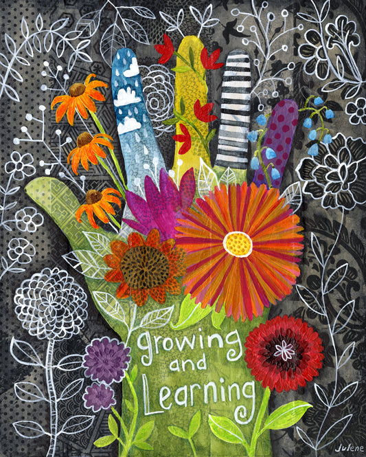 Growing & Learning Hand - print