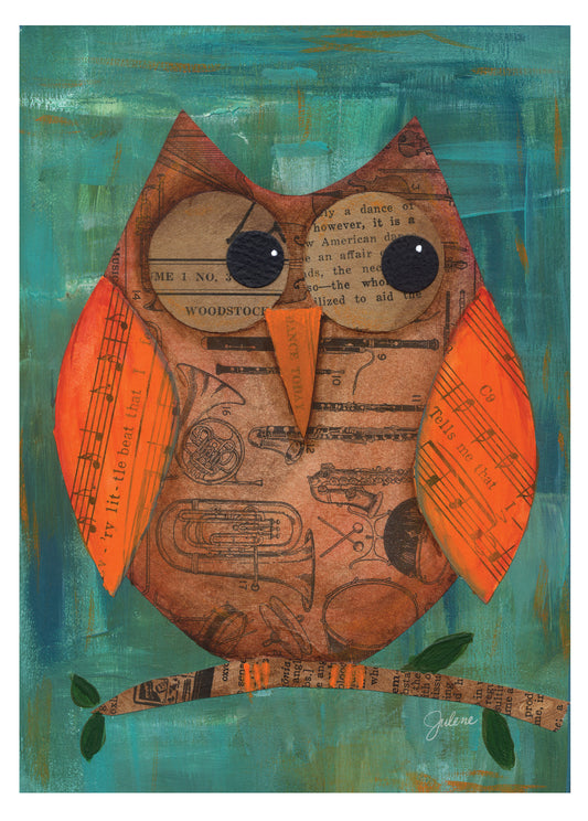 Musical Owl greeting card