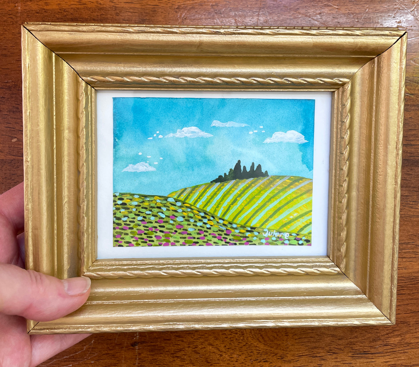 Palouse Sky miniature painting -original