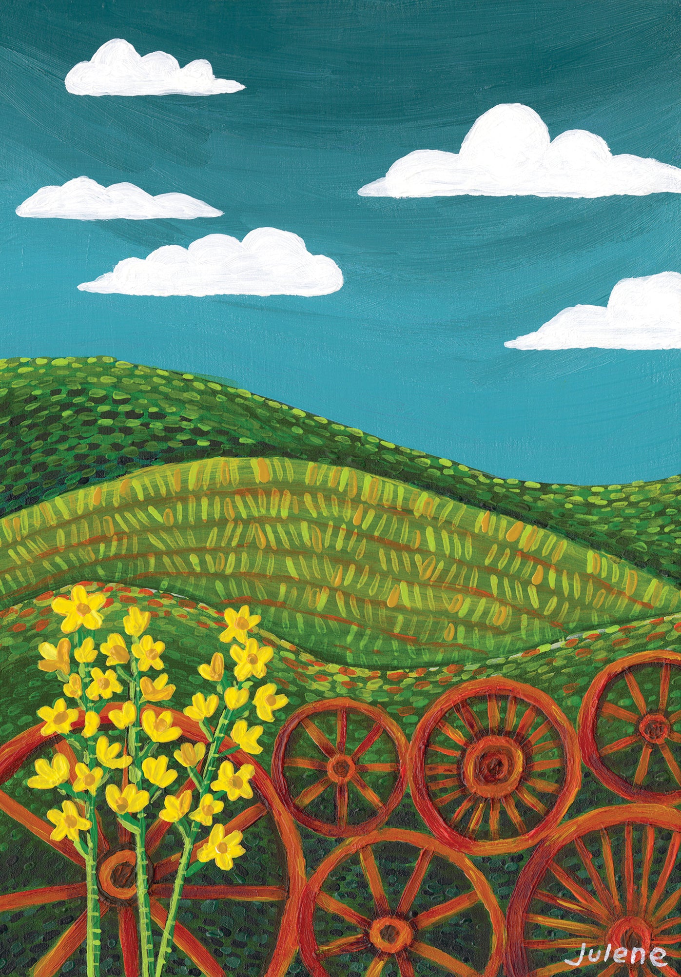 Palouse Wheels greeting card