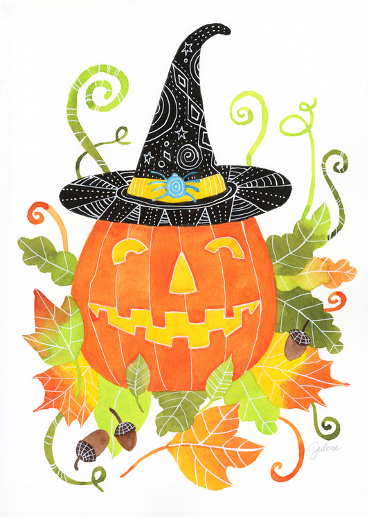 Witchy Pumpkin greeting card
