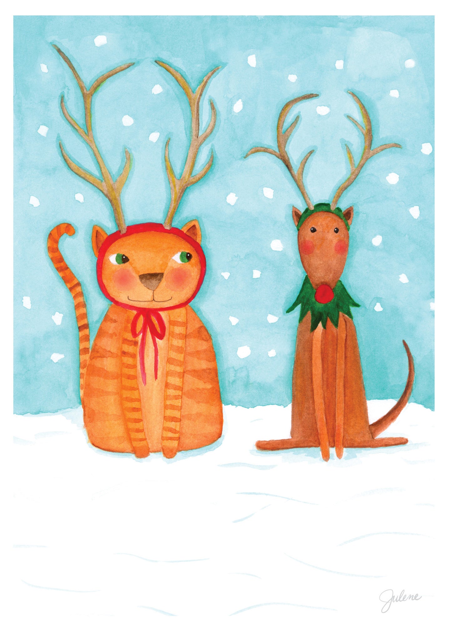 Reindeer greeting card