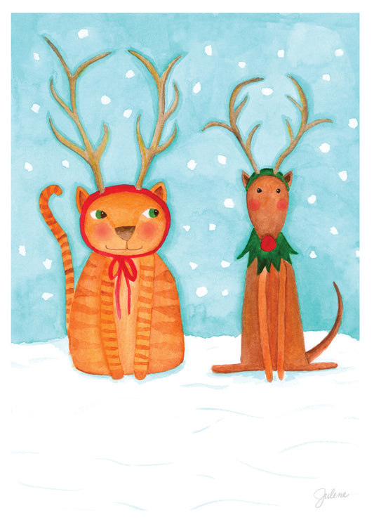 Reindeer greeting card
