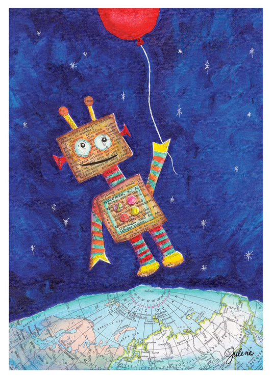 Robot Love greeting card