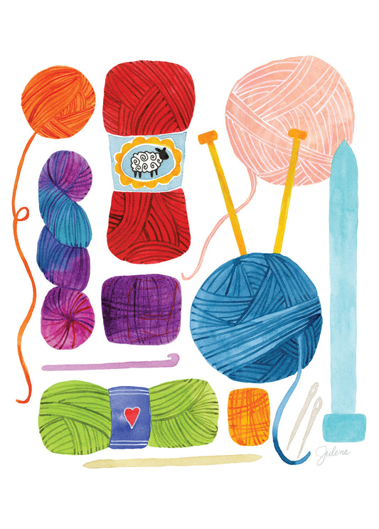I love yarn greeting card