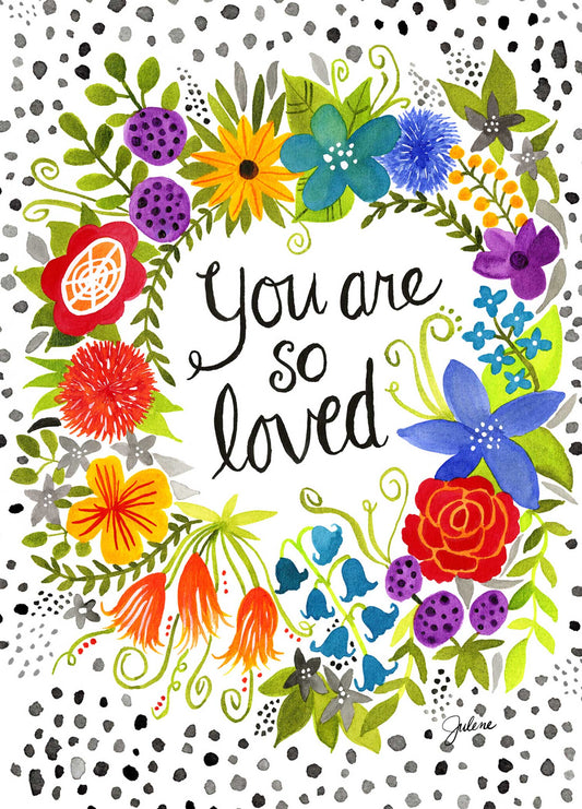 You are so loved greeting card