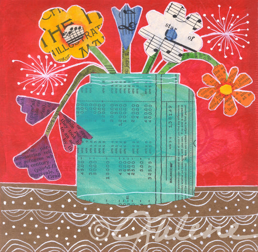 Jar of Flowers - Print