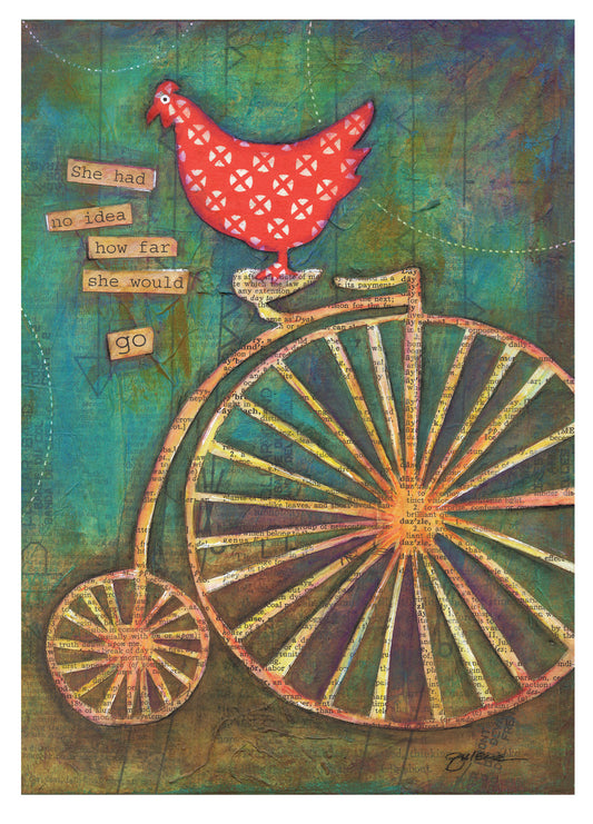 She had no idea how far she would go greeting card