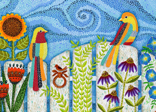 Birds of Light and Wings greeting card