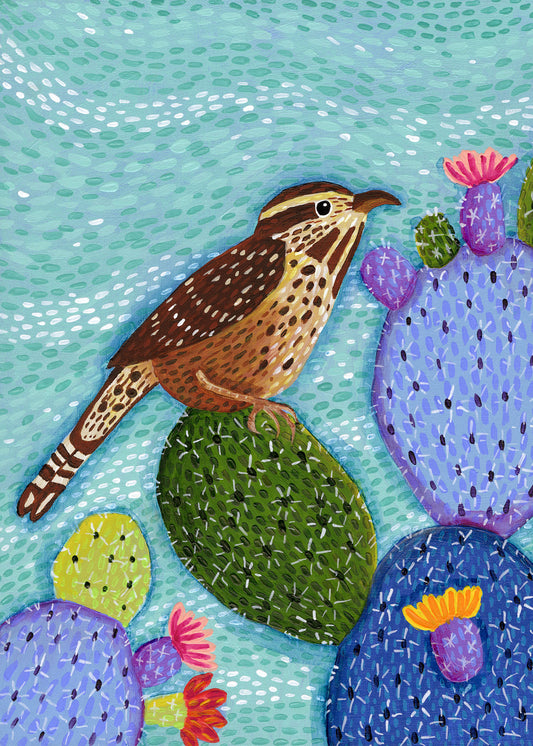 Cactus Wren greeting card