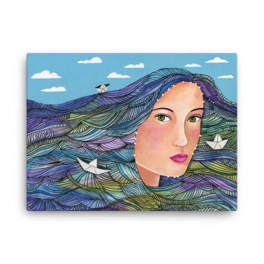 Trust the Waves Printed Canvas