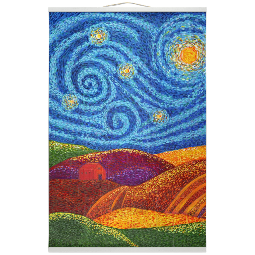 Grounding Hills Hanging Canvas Banner