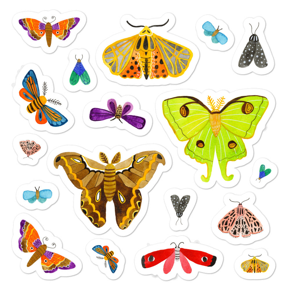 Moth stickers – Julene Ewert