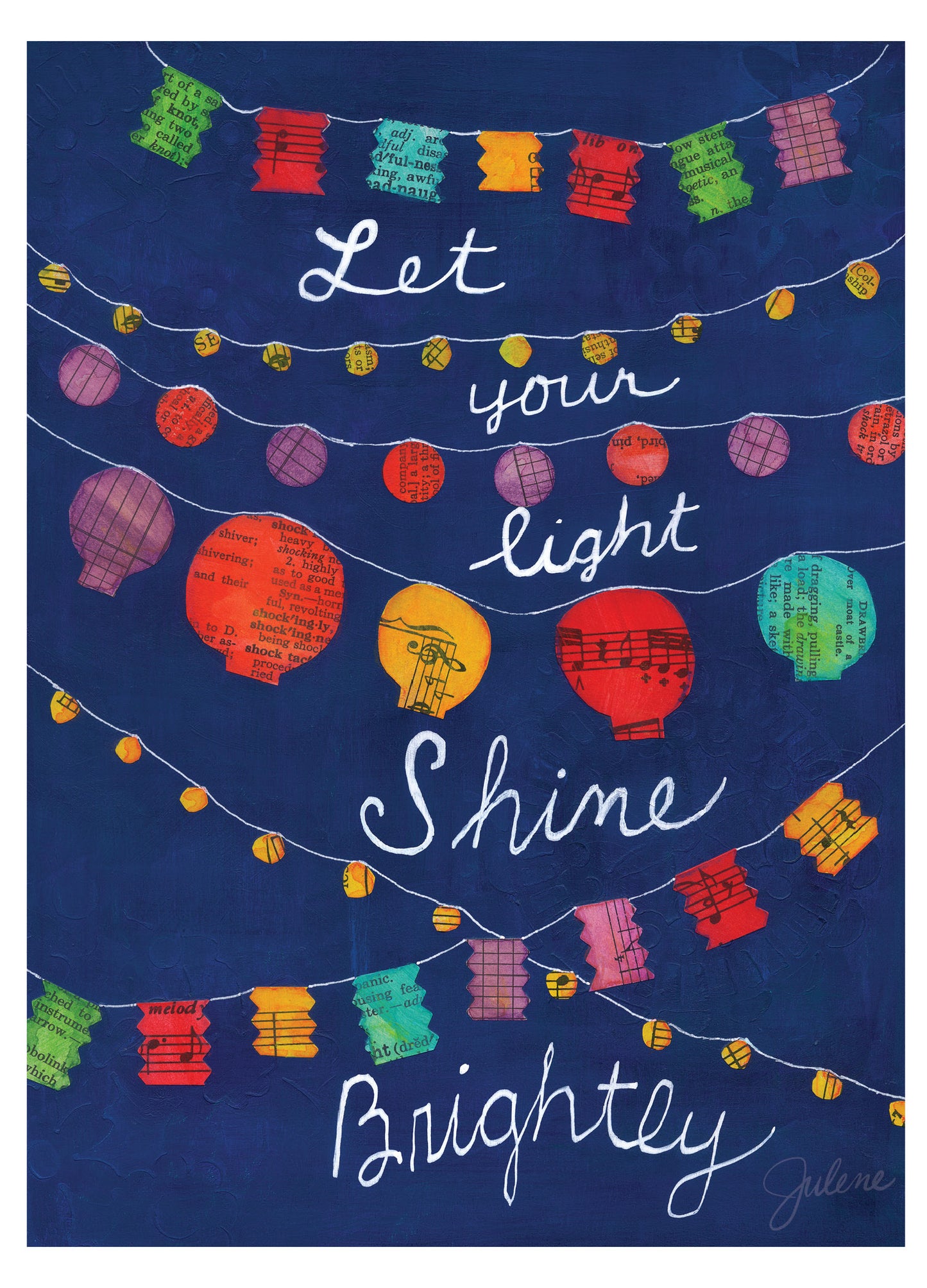 Light Shine Brightly greeting card