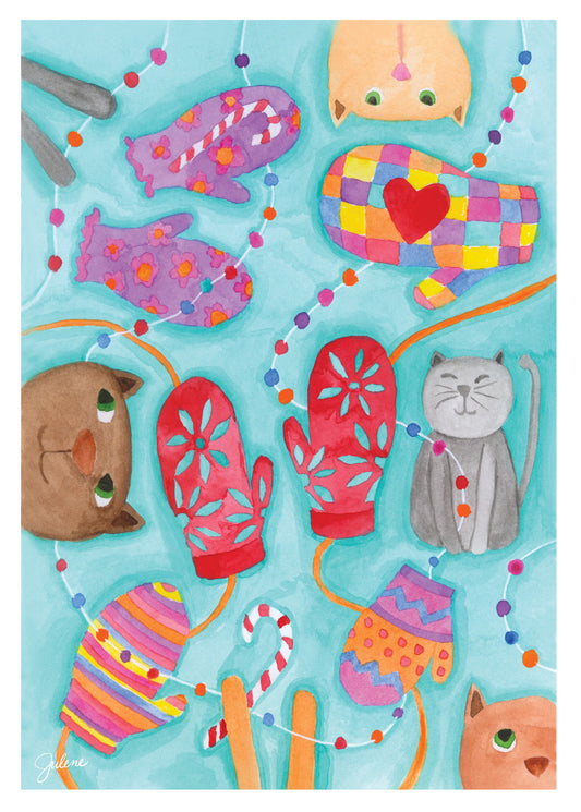 Kittens + Mittens greeting card