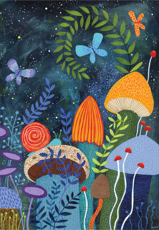 mushroom magic greeting card