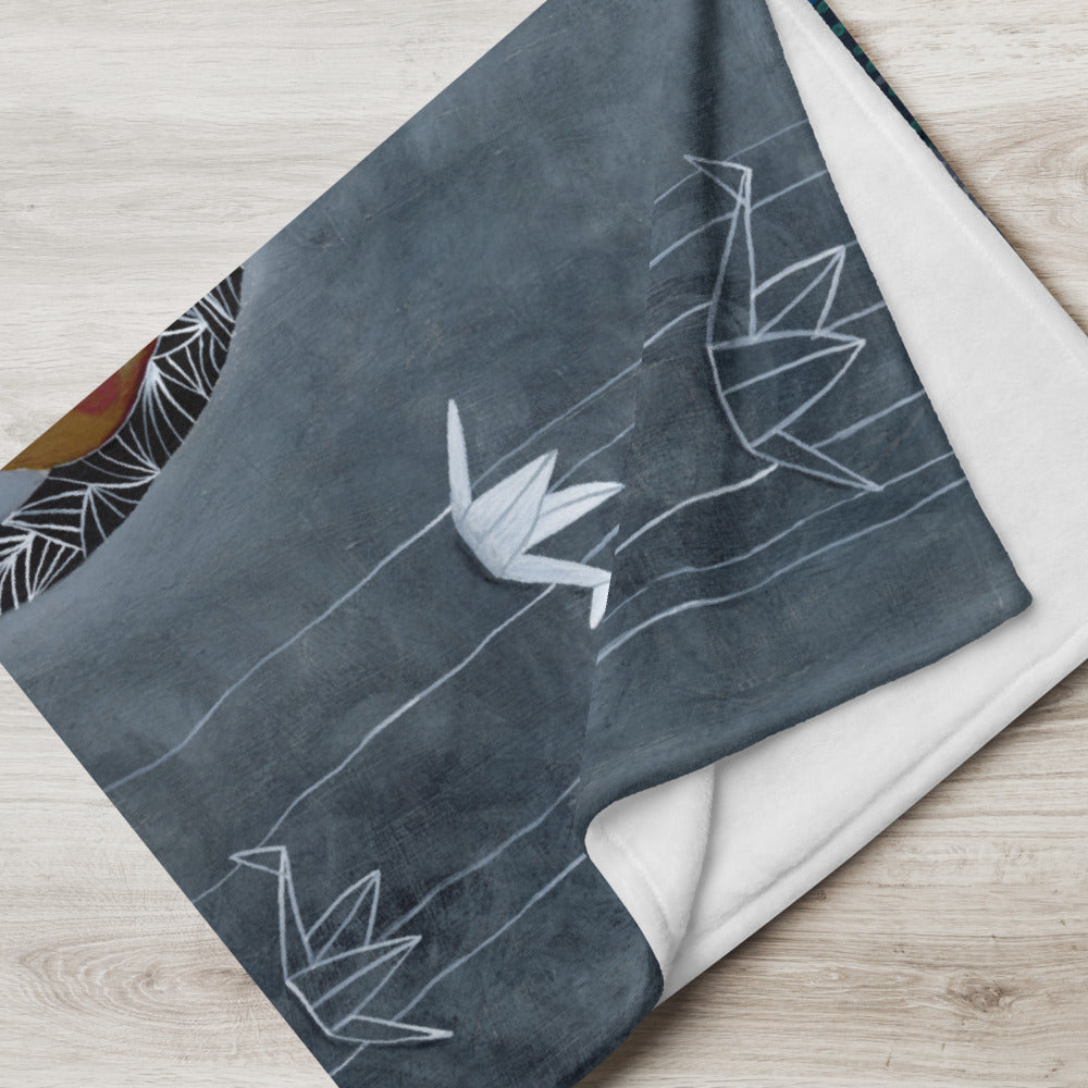 Paper Cranes Throw Blanket