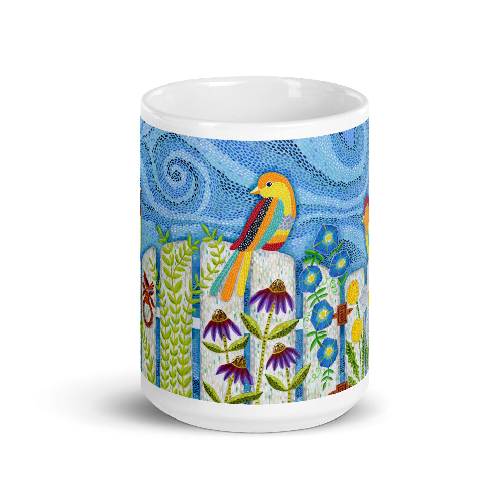 Birds on a Fence Mug